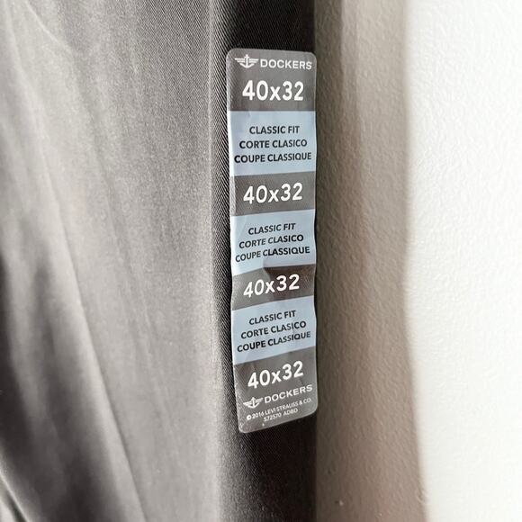 Dockers Classic Fit Easy Khaki Mens Pants Stretch 40 x 32 Brown New - Picture 11 of 13